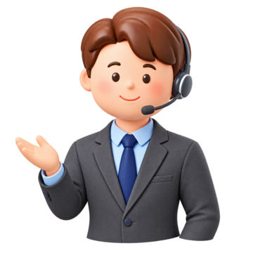 친절하게 상담을 안내하는 공식 캐릭터